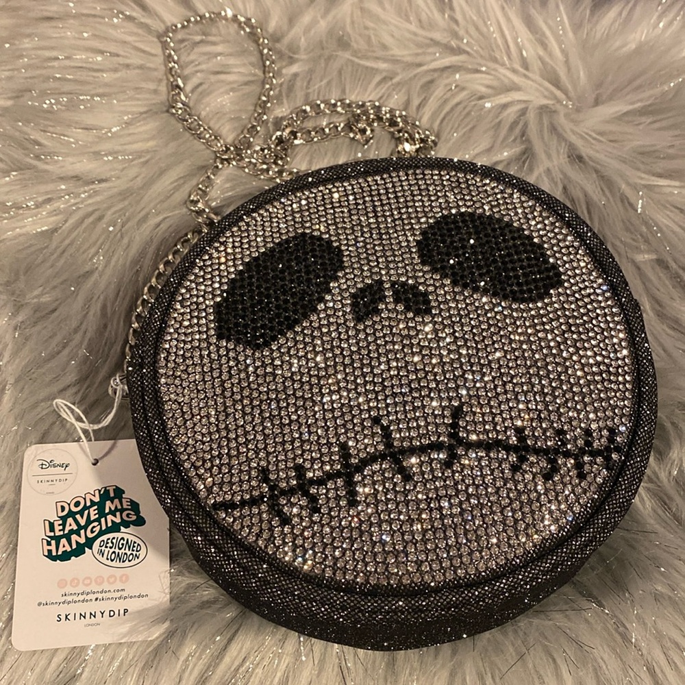 BNWT SKINNYDIP Disney Jack Skellington Rhinestone Bling Crossbody Bag